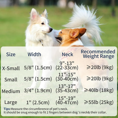 Dog Collar | Nylon Reflective Dog Collars | Light Weight Puppy Collars | Pink Dog Collars for Small Dogs (Solid Pink, X-Small)