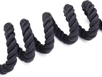 Dog Leash, Braided Cotton Rope Leashes with Leather Tailor Tip with Leather Tip - Heavy Duty Metal Clasp, 4FT, 1/2" Thick - Wedding, Walking for Medium Large Dogs(Dark Gray)